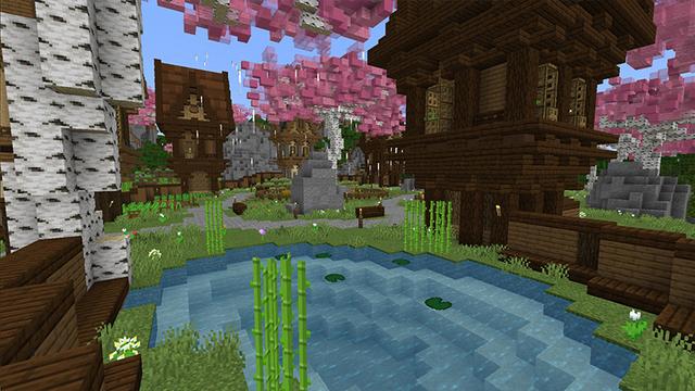 Screenshot of the Minecraft Bedrock Marketplace product Simple Spawns: Magic Forest created by Razzleberries.
