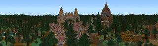 Panorama of the Minecraft Bedrock Marketplace product Simple Spawns Megataiga created by Razzleberries.