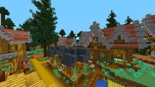Screenshot of the Minecraft Bedrock Marketplace product Simple Spawns Megataiga created by Razzleberries.