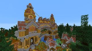 Screenshot of the Minecraft Bedrock Marketplace product Simple Spawns Megataiga created by Razzleberries.