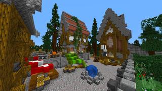 Screenshot of the Minecraft Bedrock Marketplace product Simple Spawns Megataiga created by Razzleberries.