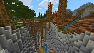 Screenshot of the Minecraft Bedrock Marketplace product Einfaches Spawns Bergbaudorf created by Razzleberries.