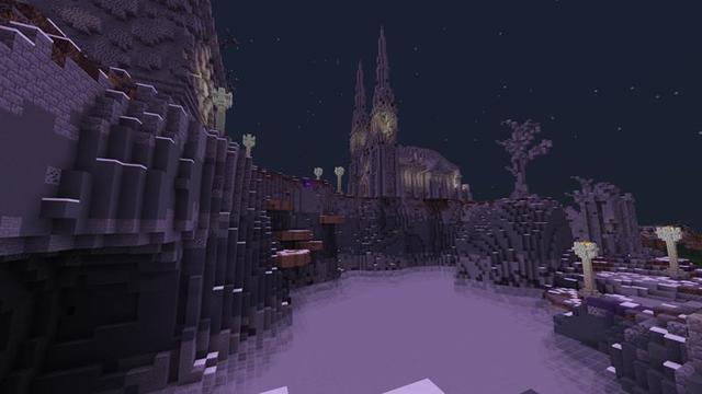 Screenshot of the Minecraft Bedrock Marketplace product Simple Spawns: Mist City created by Razzleberries.