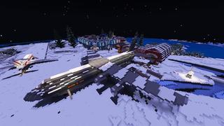 Screenshot of the Minecraft Bedrock Marketplace product Simple Spawns: North Pole created by Razzleberries.