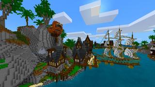 Screenshot of the Minecraft Bedrock Marketplace product Simple Spawns: Pirate Cove created by Razzleberries.
