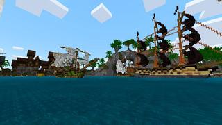 Screenshot of the Minecraft Bedrock Marketplace product Simple Spawns: Pirate Cove created by Razzleberries.