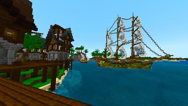 Screenshot of the Minecraft Bedrock Marketplace product Simple Spawns: Pirate Cove created by Razzleberries.