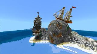 Screenshot of the Minecraft Bedrock Marketplace product Simple Spawns Pirate Port created by Razzleberries.