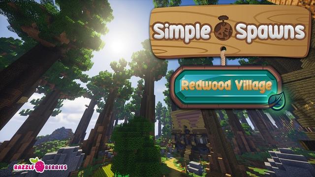 Thumbnail of the Minecraft Bedrock Marketplace product Simple Spawns: Redwood Village created by Razzleberries.
