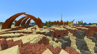 Screenshot of the Minecraft Bedrock Marketplace product Simple Spawns: Sand City created by Razzleberries.