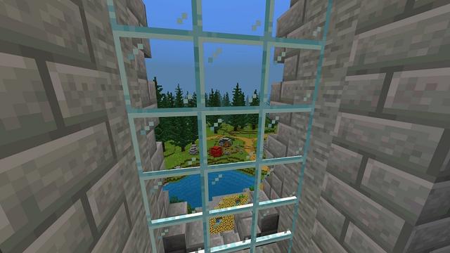 Screenshot of the Minecraft Bedrock Marketplace product Simple Spawns: Spruce Keep created by Razzleberries.