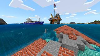 Screenshot of the Minecraft Bedrock Marketplace product Simple Spawns: Submarine created by Razzleberries.