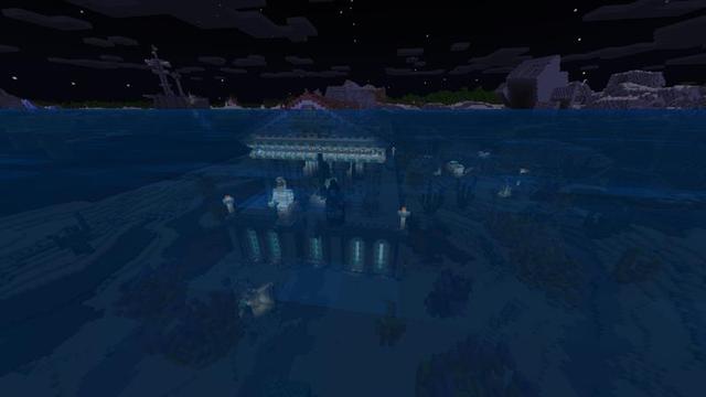 Screenshot of the Minecraft Bedrock Marketplace product Simple Spawns: Submarine created by Razzleberries.