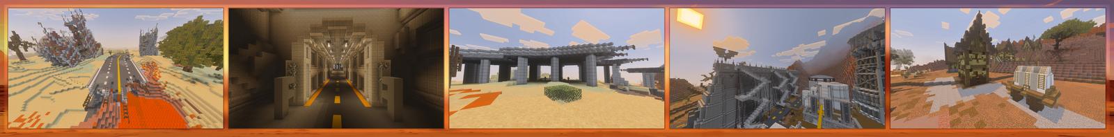 Panorama of the Minecraft Bedrock Marketplace product Simple Spawns: Wall Bunker created by Razzleberries.