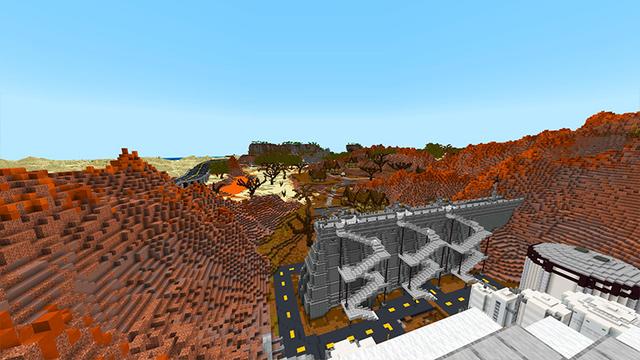 Screenshot of the Minecraft Bedrock Marketplace product Simple Spawns: Wall Bunker created by Razzleberries.