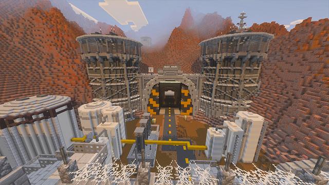 Screenshot of the Minecraft Bedrock Marketplace product Simple Spawns: Wall Bunker created by Razzleberries.