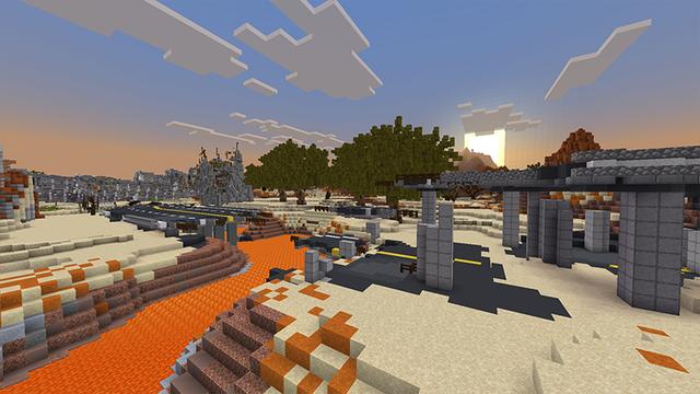 Screenshot of the Minecraft Bedrock Marketplace product Simple Spawns: Wall Bunker created by Razzleberries.