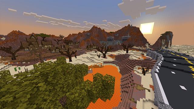 Screenshot of the Minecraft Bedrock Marketplace product Simple Spawns: Wall Bunker created by Razzleberries.