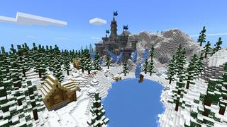 Screenshot of the Minecraft Bedrock Marketplace product Simple Spawns: Winter Castle created by Razzleberries.