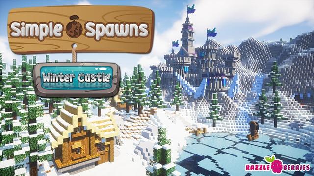 Thumbnail of the Minecraft Bedrock Marketplace product Simple Spawns: Winter Castle created by Razzleberries.