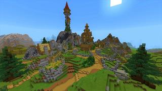 Screenshot of the Minecraft Bedrock Marketplace product Simple Spawns: Wizard Tower created by Razzleberries.