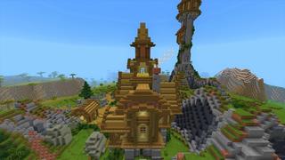 Screenshot of the Minecraft Bedrock Marketplace product Simple Spawns: Wizard Tower created by Razzleberries.