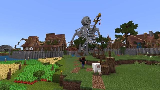 Screenshot of the Minecraft Bedrock Marketplace product Skeletal Takeover created by Razzleberries.