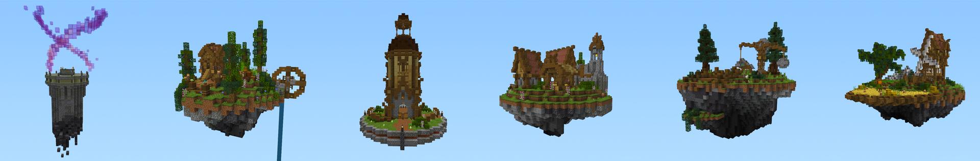 Panorama of the Minecraft Bedrock Marketplace product Sky Chickens created by Razzleberries.