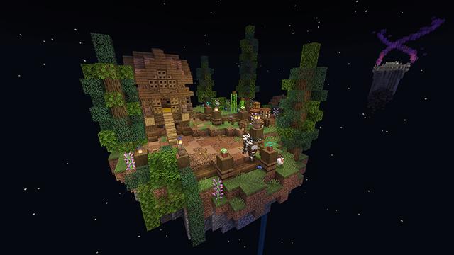 Screenshot of the Minecraft Bedrock Marketplace product Sky Chickens created by Razzleberries.