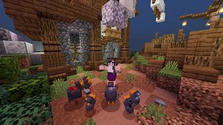 Screenshot of the Minecraft Bedrock Marketplace product Sky Chickens created by Razzleberries.