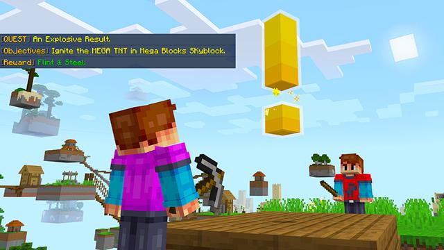 Screenshot of the Minecraft Bedrock Marketplace product Skyblock 2 created by Razzleberries.