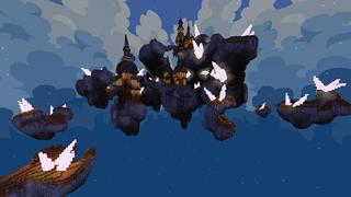 Screenshot of the Minecraft Bedrock Marketplace product Skyland Crystal Mines created by Razzleberries.