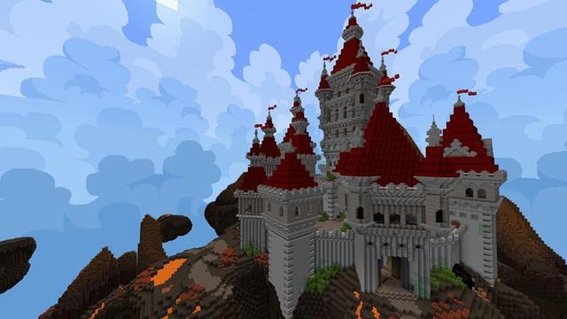 Screenshot of the Minecraft Bedrock Marketplace product Skyland Crystal Mines created by Razzleberries.