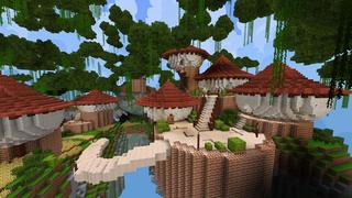 Screenshot of the Minecraft Bedrock Marketplace product Skyland Crystal Mines created by Razzleberries.