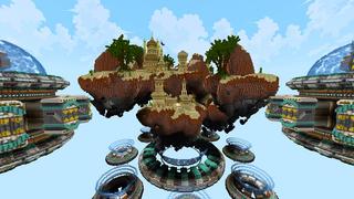 Screenshot of the Minecraft Bedrock Marketplace product Skyland Desert Skulls created by Razzleberries.