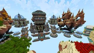 Screenshot of the Minecraft Bedrock Marketplace product Skyland Desert Skulls created by Razzleberries.
