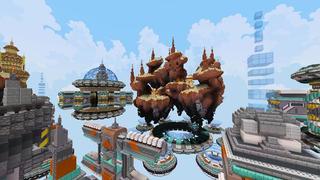 Screenshot of the Minecraft Bedrock Marketplace product Skyland Desert Skulls created by Razzleberries.