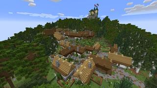 Screenshot of the Minecraft Bedrock Marketplace product Small Kingdoms Forest Castle created by Razzleberries.