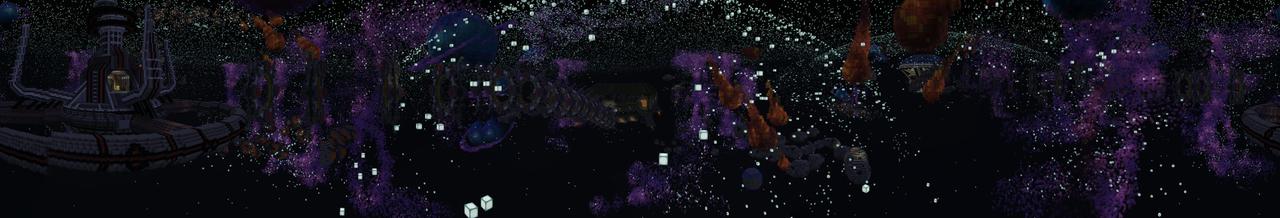Panorama of the Minecraft Bedrock Marketplace product Space 2033 created by Razzleberries.