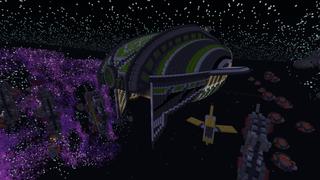 Screenshot of the Minecraft Bedrock Marketplace product Space 2033 created by Razzleberries.