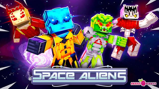 Thumbnail of the Minecraft Bedrock Marketplace product Space Aliens created by Razzleberries.