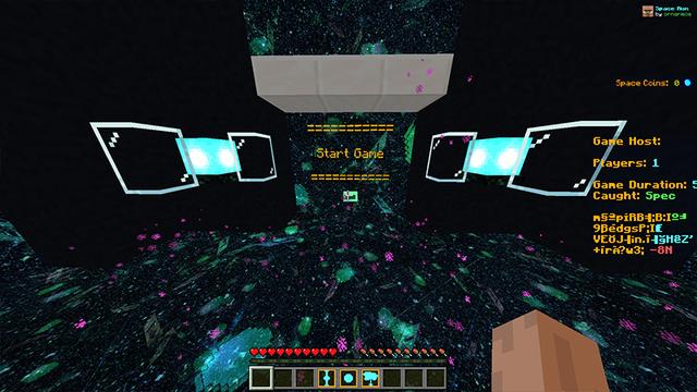 Screenshot of the Minecraft Bedrock Marketplace product Space Run created by Razzleberries.