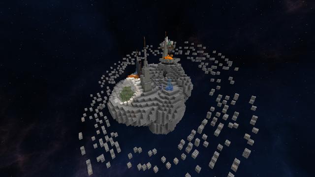 Screenshot of the Minecraft Bedrock Marketplace product Space Skyblock created by Razzleberries.