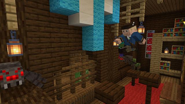 Screenshot of the Minecraft Bedrock Marketplace product Spiralblock created by Razzleberries.