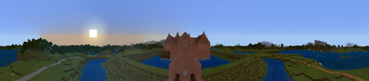 Panorama of the Minecraft Bedrock Marketplace product Spoettrup Burg created by Razzleberries.