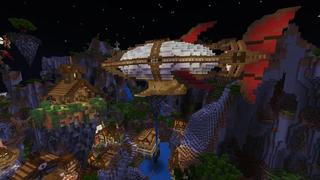 Screenshot of the Minecraft Bedrock Marketplace product Steampunk City of Crowhelm created by Razzleberries.