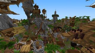 Screenshot of the Minecraft Bedrock Marketplace product Steampunk City of Crowhelm created by Razzleberries.