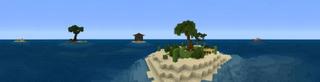 Panorama of the Minecraft Bedrock Marketplace product Stranded Island created by Razzleberries.