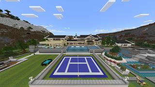 Screenshot of the Minecraft Bedrock Marketplace product Summer Modern Mansion created by Razzleberries.