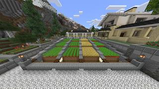 Screenshot of the Minecraft Bedrock Marketplace product Summer Modern Mansion created by Razzleberries.
